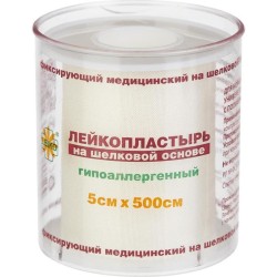 Лейкопластырь фиксирующий Leiko на шелковой основе р. 5смх500см 1 шт.