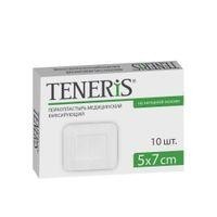 Лейкопластырь фиксирующий Teneris стерильный на нетканой основе с впитывающей подушечкой р. 5смх7см 10 шт.