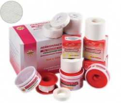 Лейкопластырь фиксирующий Leiko на тканевой (хлопковой) основе р. 2.5смх500см 18 шт.